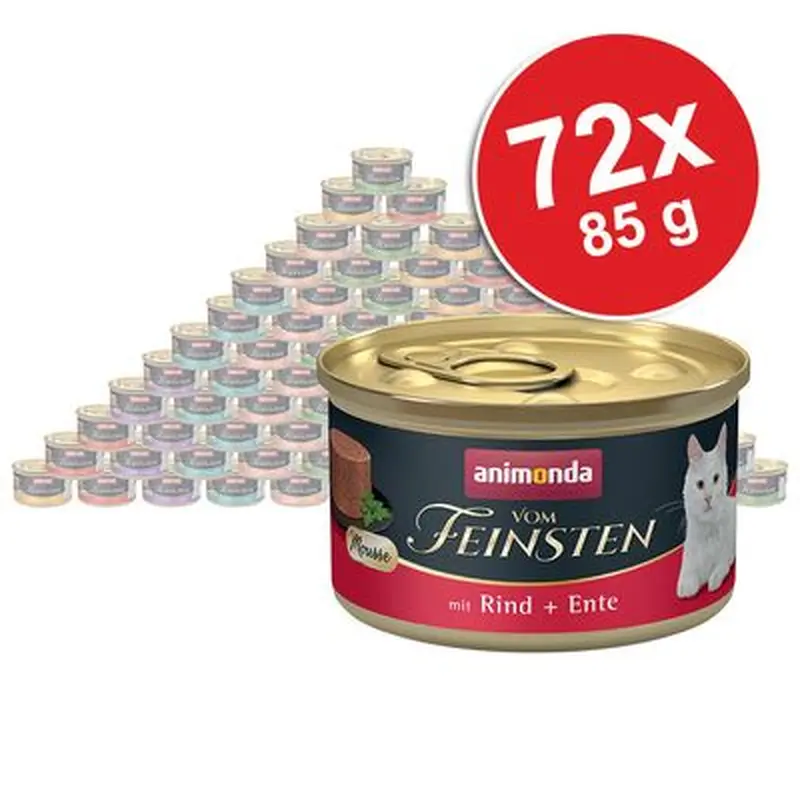 animonda Vom Feinsten Adult 72 x 85g - Mousse Variety Pack (6 Flavours)