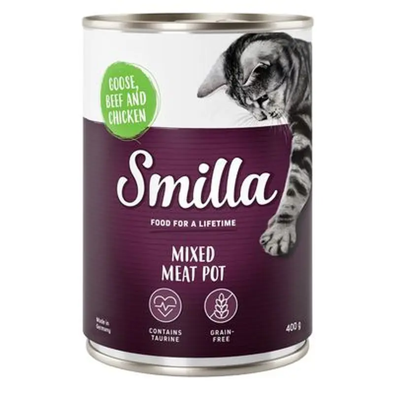 Smilla Tender Meat Mix 6 x 400g - Beef, Duck & Chicken