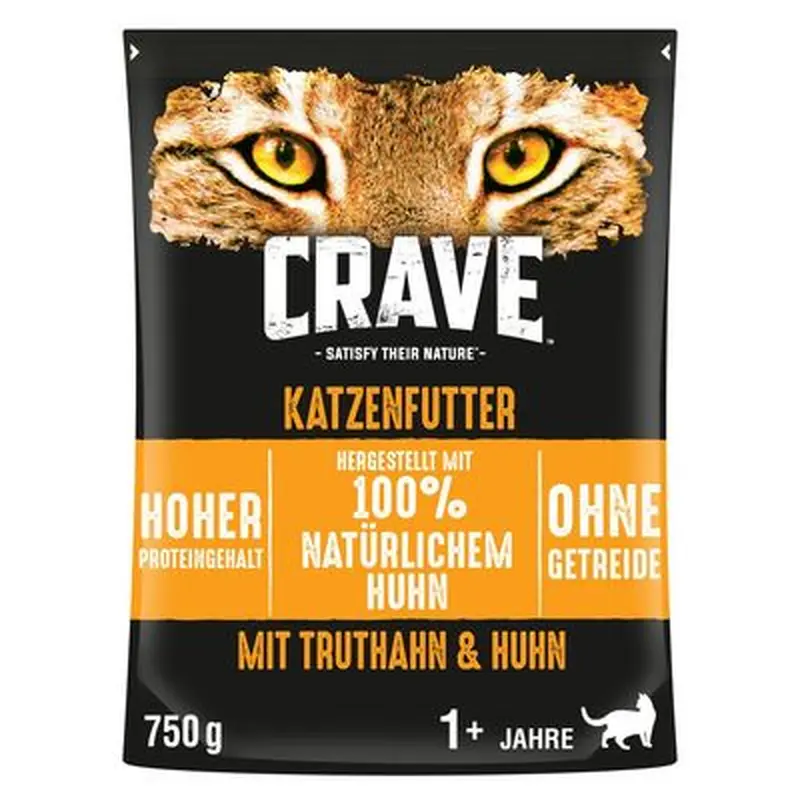 Crave Adult Turkey & Chicken Dry Cat Food - 7kg