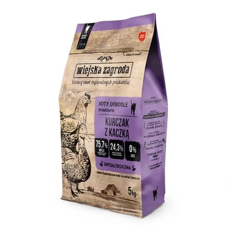 Wiejska Zagroda Cat Chicken with Duck - Economy Pack: 2 x 1.6kg