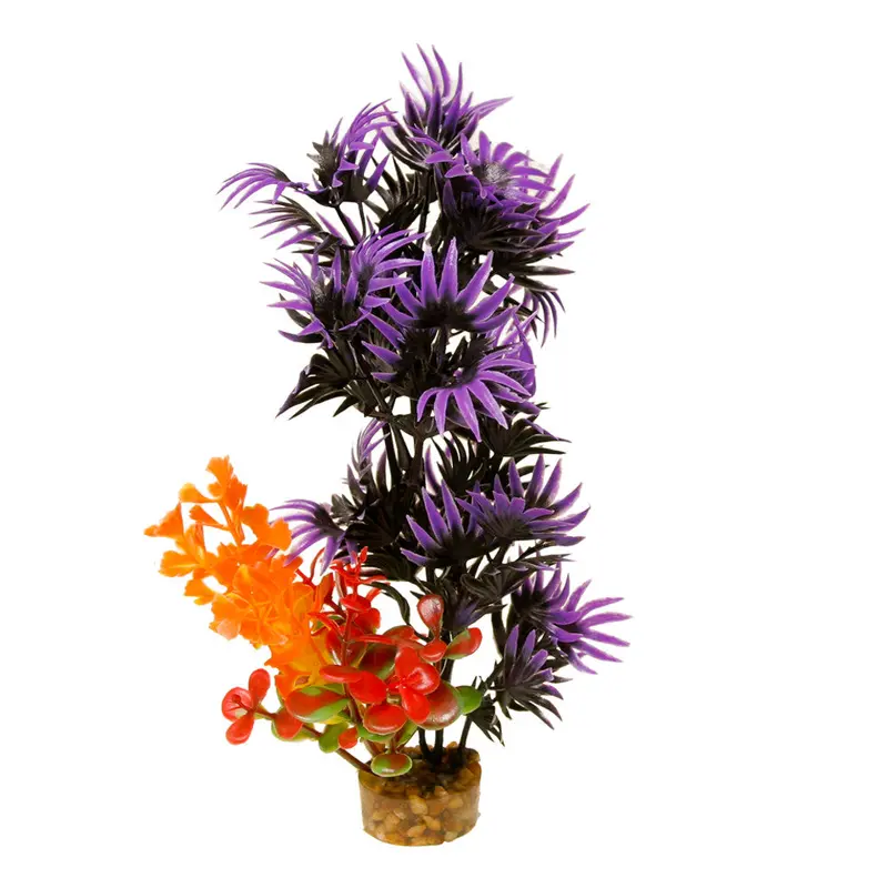 Blue Ribbon ColorBurst Florals Gravel Base Bush Plant Black, Purple 8.5 in