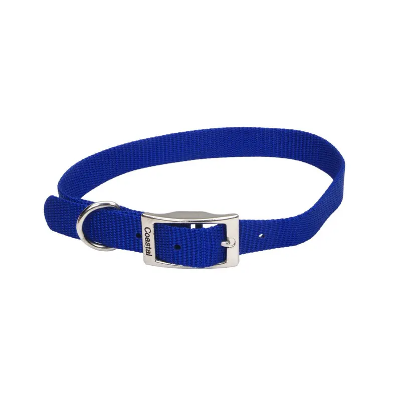 Coastal Pet Products Standard Nylon Medium Dog Collar Blue 3/4" X 18"-