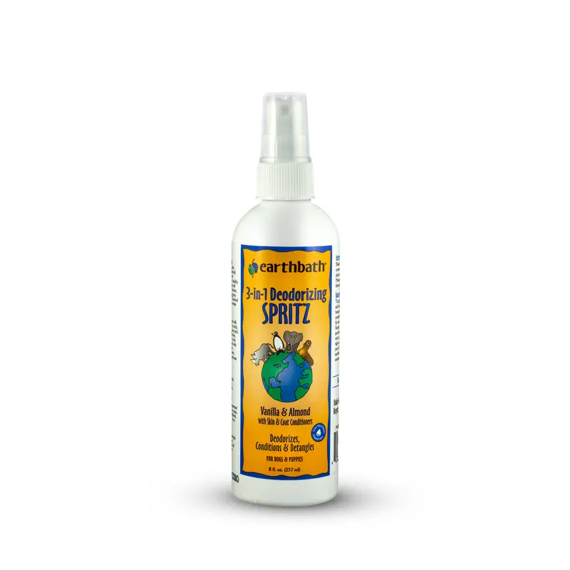 Earthbath 3-in-1 Deodorizing Spritz for Dogs, Vanilla & Almond 8oz