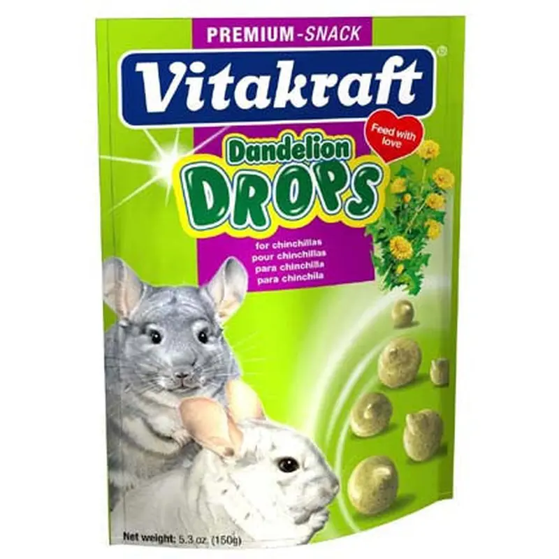 Vitakraft Drops w/Dandelion Treat for Chinchillas 5.3 oz