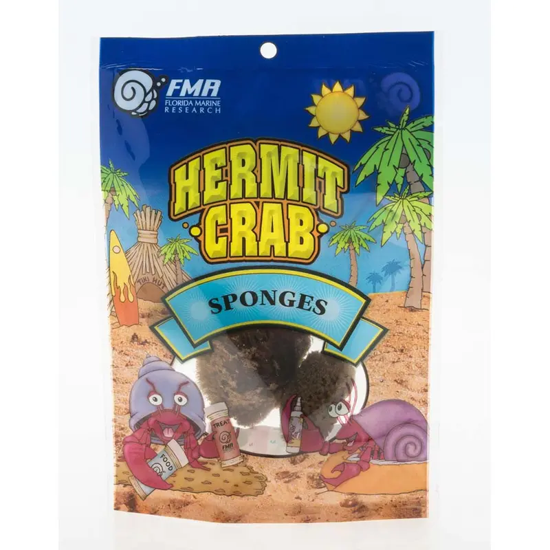 Florida Marine Research Packaged Sponge for Hermit Crab Brown 3pk SM