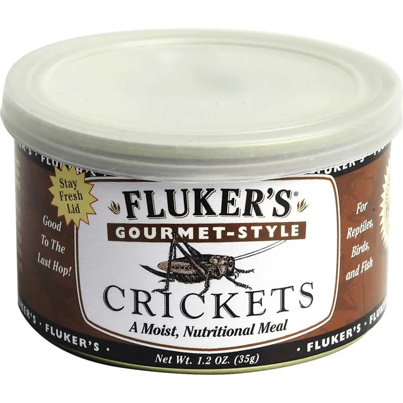 Fluker's Gourmet-Style Canned Crickets Reptile Wet Food 1.2 oz