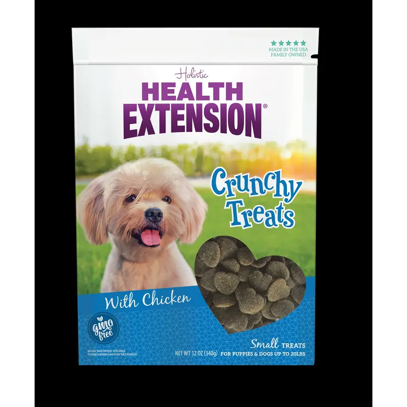 Health Extension Small Crunchy Dog Treats with Chicken 12oz 