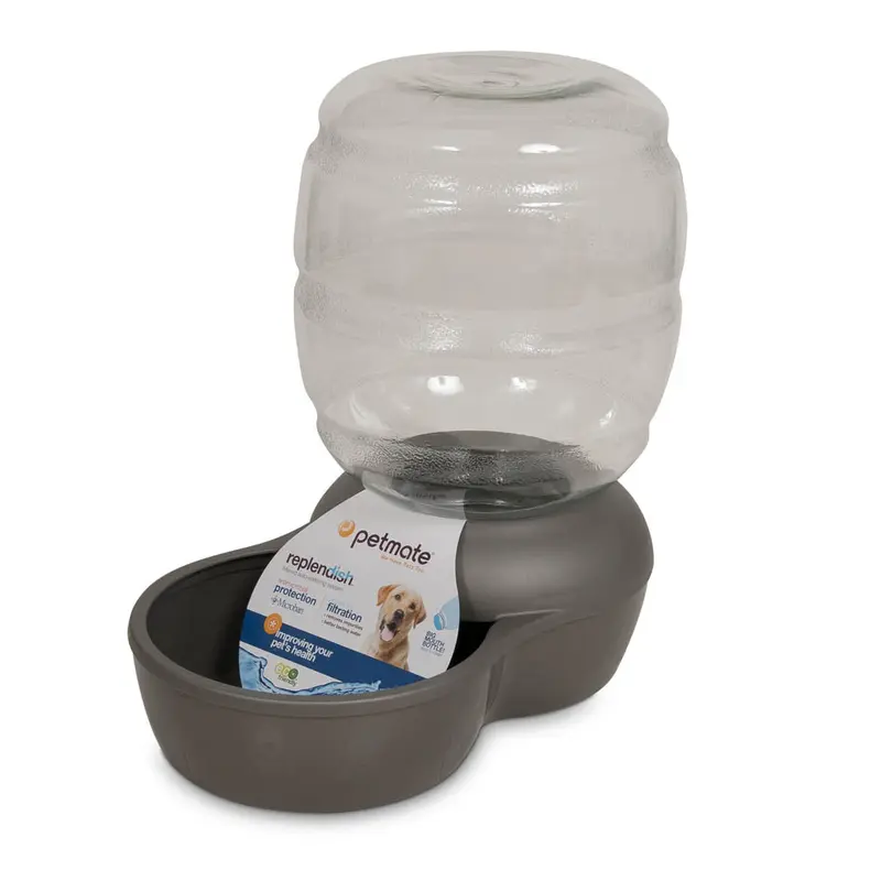 Petmate Replendish Water With Microban Mason Silver LG