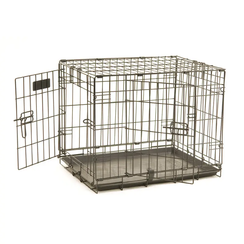 Precision ProValu 2 Door Wire Dog Crate Black 42 in