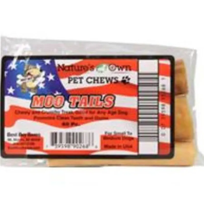 Best Buy Bones USA 4" Moo Tails Bulk 60 Count 