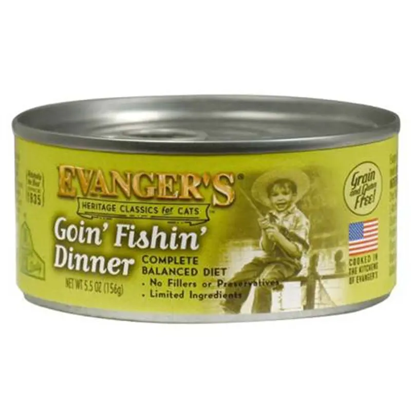 Evanger's Heritage Classic Wet Cat Food Goin' Fishin' 5.5oz 24pk