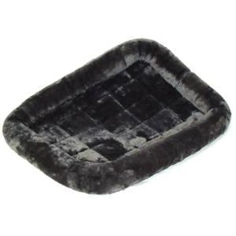 Midwest Quiet Time Pet Bed - Plush Fur Pearl Gray - 22" 