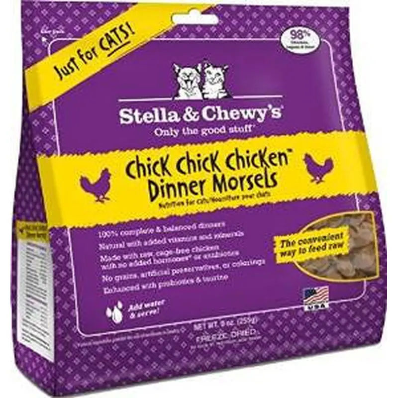 Stella & Chewy's 8 oz. Freeze-Dried Chick, Chick, Chicken Dinner for Cats 