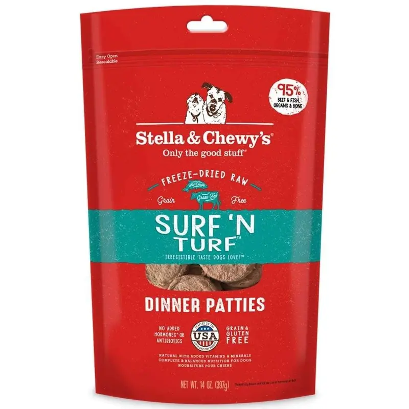 Stella & Chewy's Freeze Dried Surf & Turf Dinner Dog 14z 