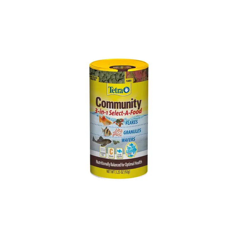 Tetra Community 3-in-1 Select-A-Food Fish Food 3.25 oz