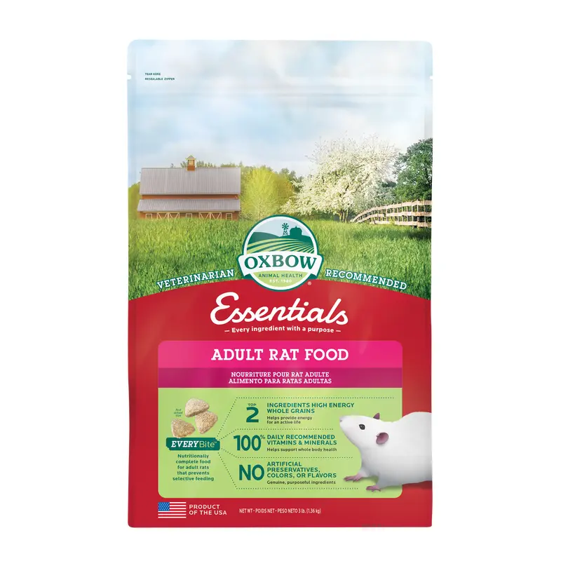 Oxbow Animal Health Essentials Adult Rat Food 3lb