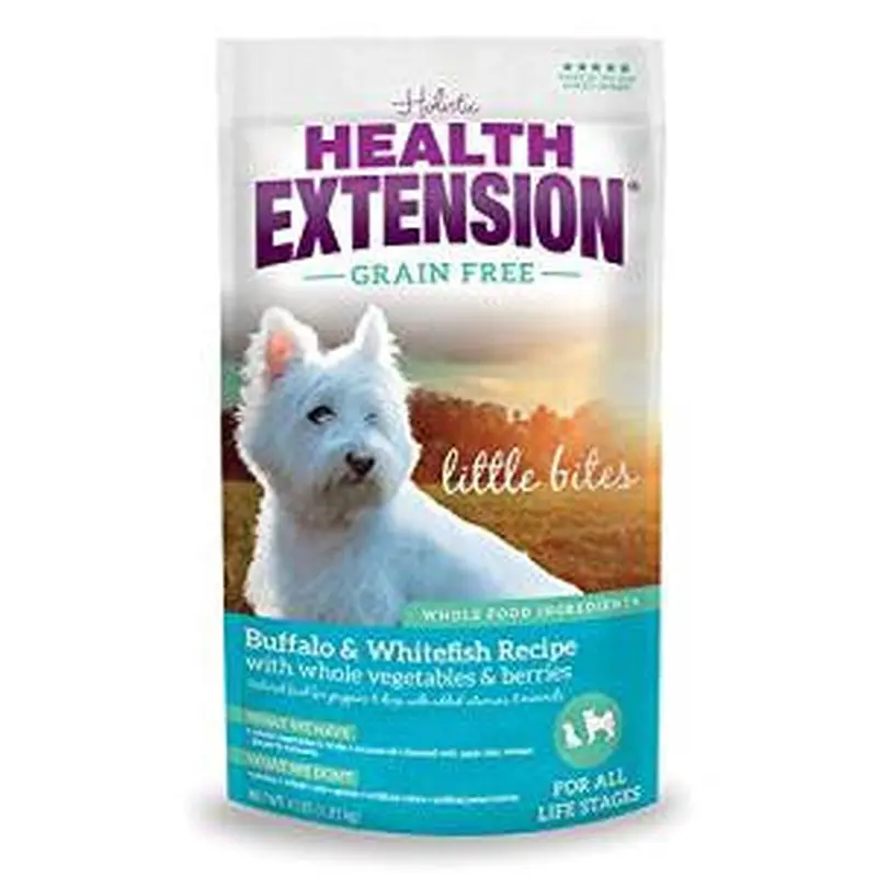 Health Extension Grain Free Little Bites Buffalo & Whitefish Dry Dog Food 10lb 