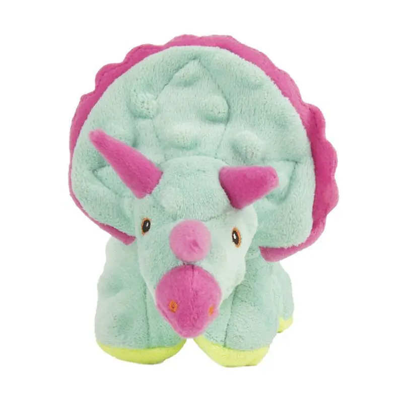 Godog Plsh Dino Frill Teal Sm