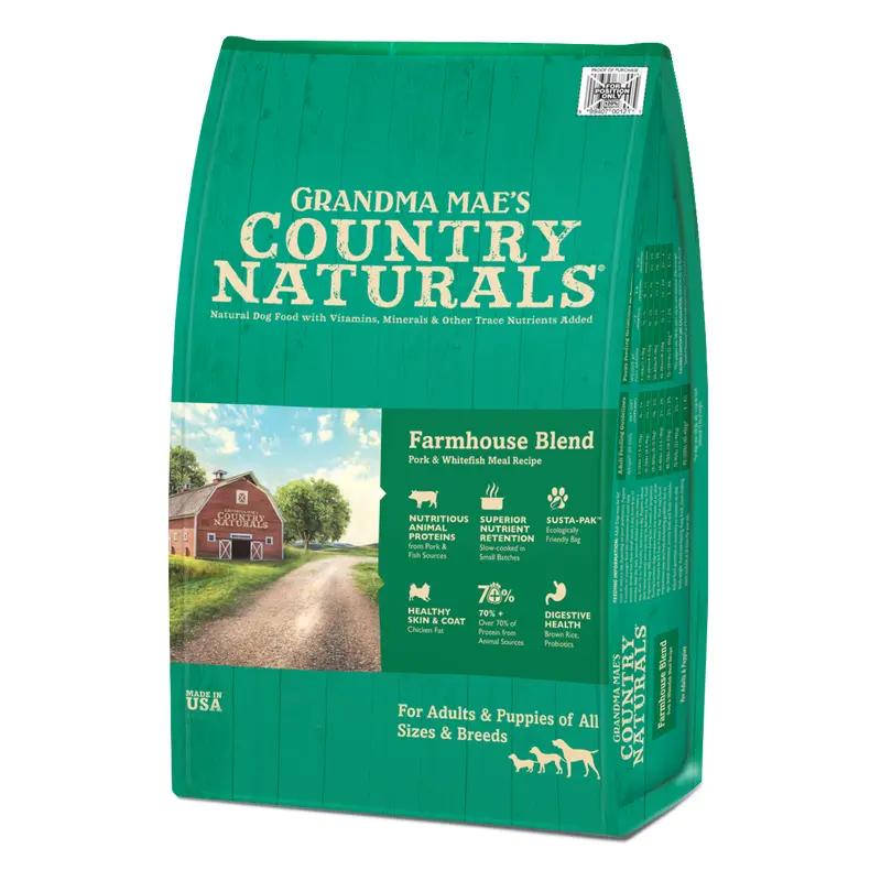Grandma Mae's Country Naturals Premium All Natural Dry Dog Food Pork 14lb