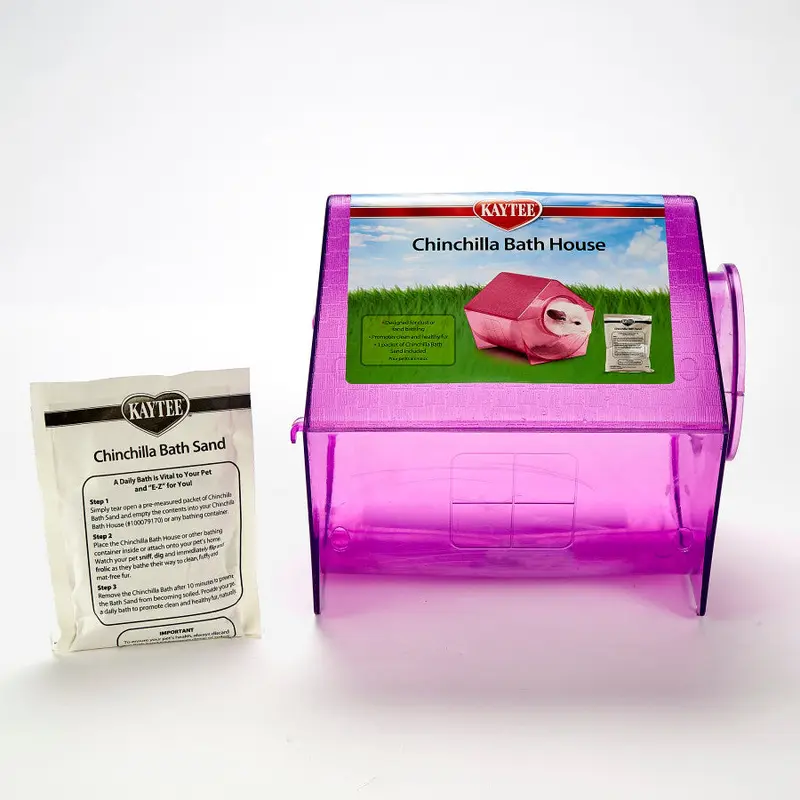 Kaytee Chinchilla Bath House Assorted 8.64 inches x 9 inches x 8.5 inches