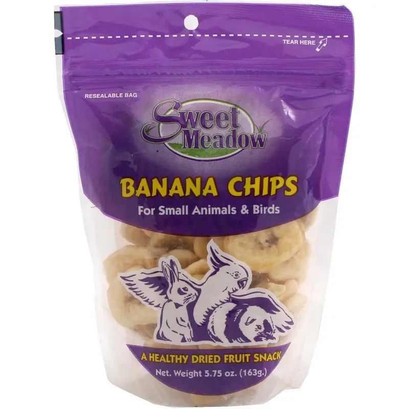 Sweet Meadow Farm Banana Chips Treat for Small Animals 5.75 oz