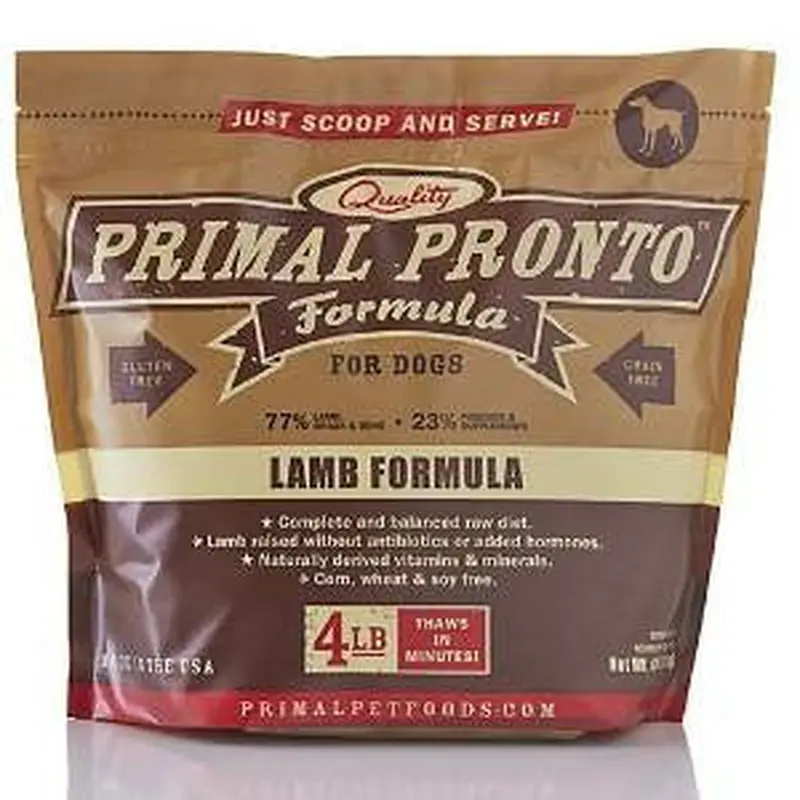 Primal Raw Pronto Lmb Dog 4lb