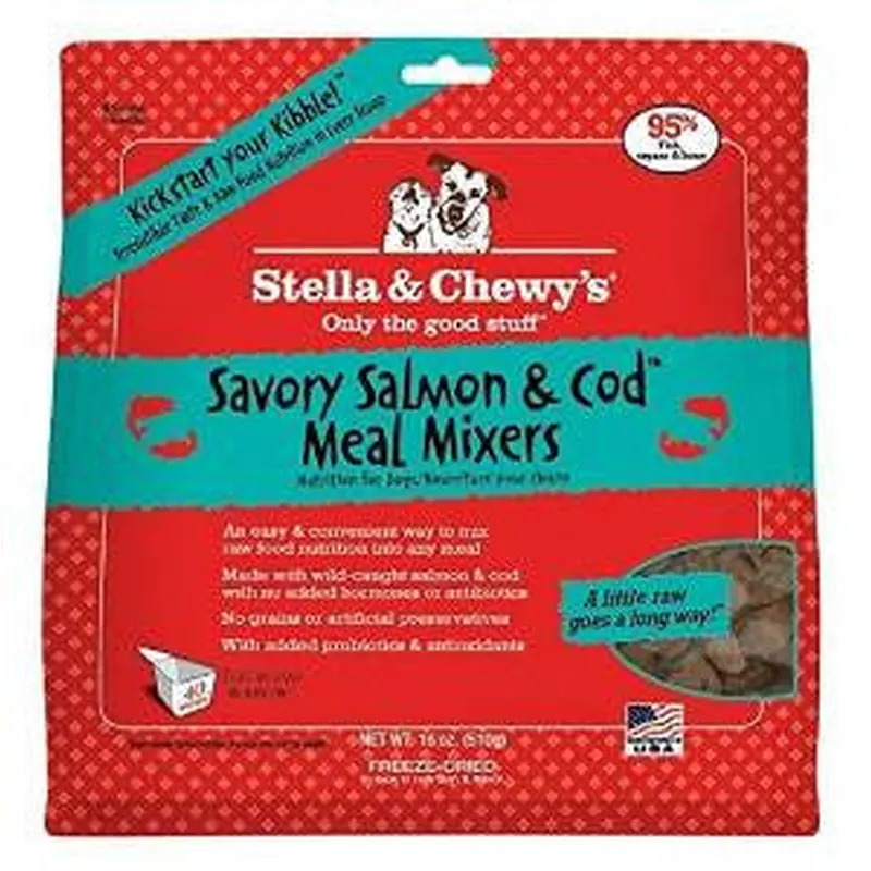 Stella & Chewy's Freeze-Dried Savory Salmon & Cod Meal Mixers - 18 oz. 