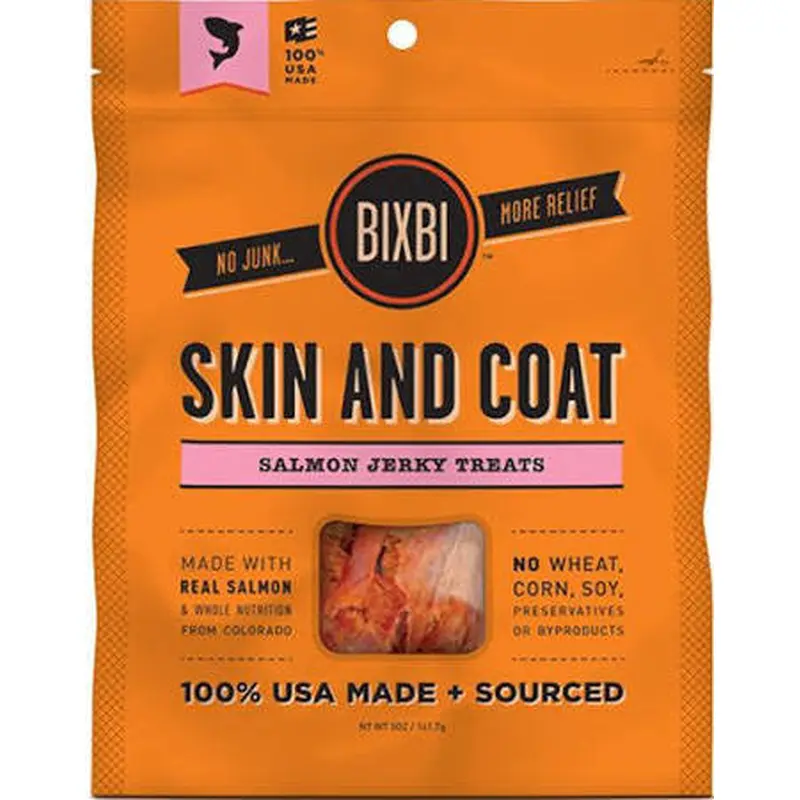 Bixbi Dog Skin & Coat Salmon Jerky 5oz 