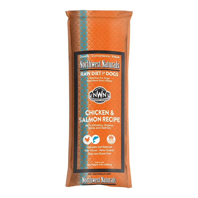 Northwest Naturals Dog Frozen Chicken and Salmon Chub 5lb 