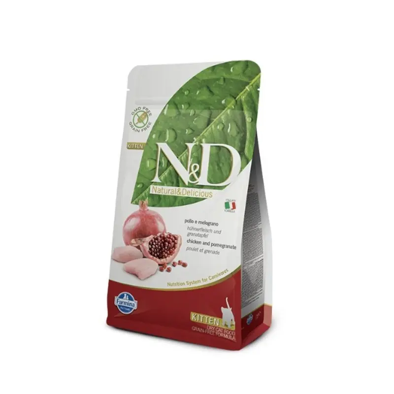 Farmina N&D Prime Kitten Grain Free Dry Cat Food - Chicken & Pomegranate - 3.3lb Bag
