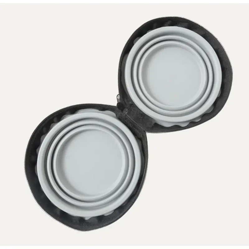 Goo-Eez Collapsible & Portable Silicone Double Bowl