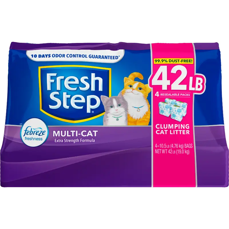Fresh Step Multi-Cat Scented Clumping Cat Litter 42lb
