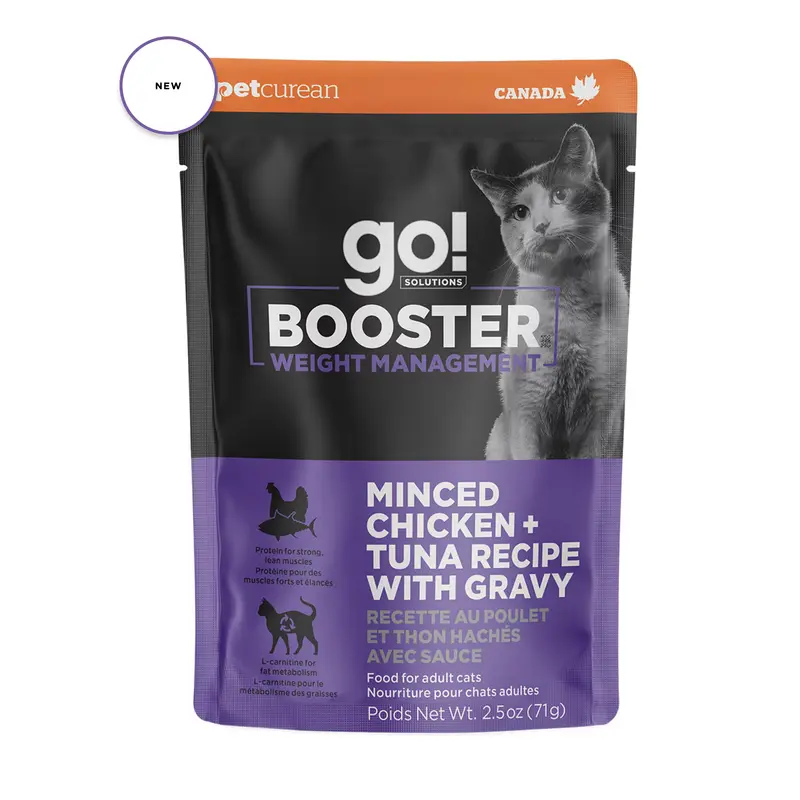 Go! Solutions Cat Booster Weight Management Chicken + Tuna Minced