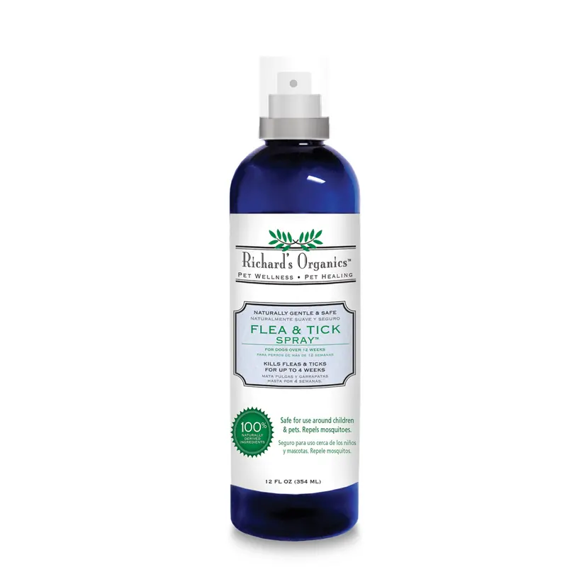 Richard's Organics Flea & Tick Spray for Dogs 12oz