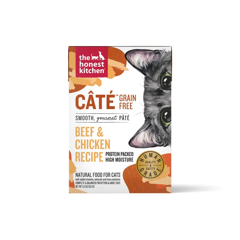 The Honest Kitchen Ct Grain Free Beef & Chicken Pt Wet Cat Food 5.5oz