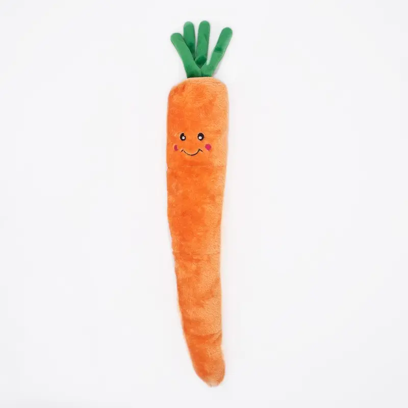 Zippypaws Plush Dog Toy Jigglerz Carrot