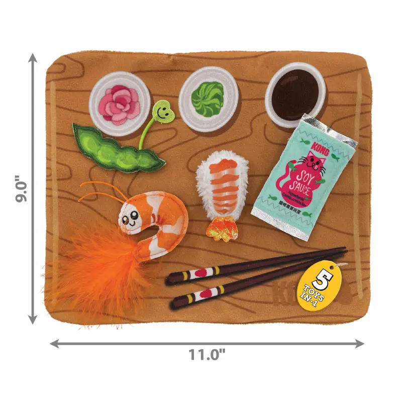 Kong Cat Toy Pull-A-Partz Sushi