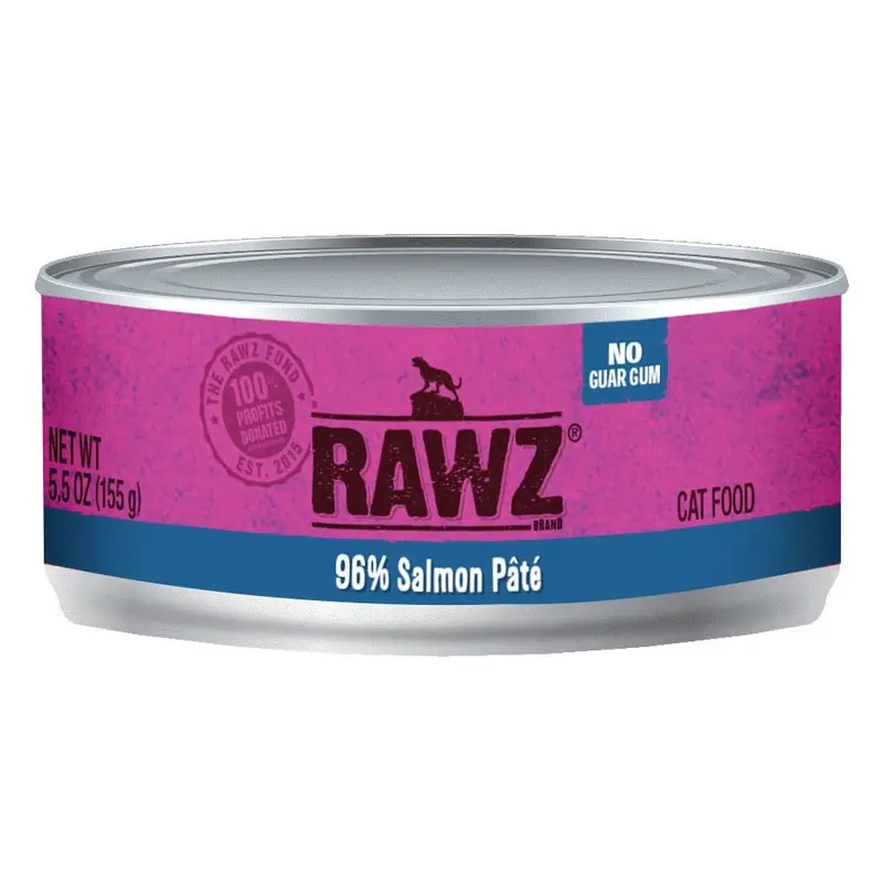 Raws Wet Cat Food 5.5oz Pate 96% Salmon