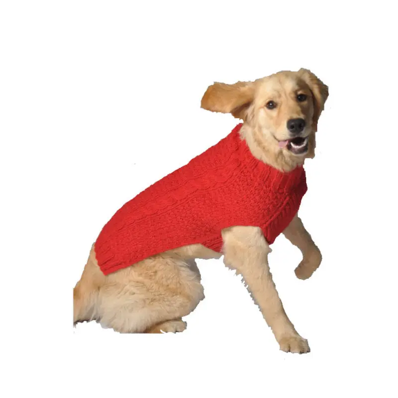 Cable Knit Sweater - Red