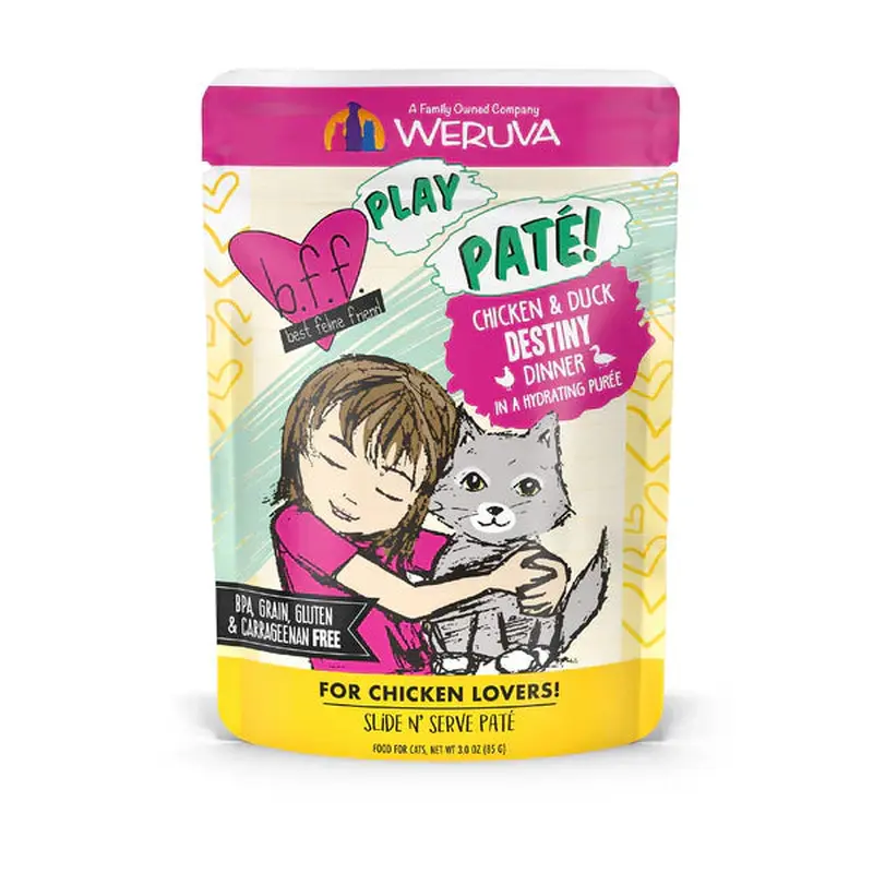 BFF Play Pat Destiny Chicken and Duck Wet Cat Pouch (3oz)
