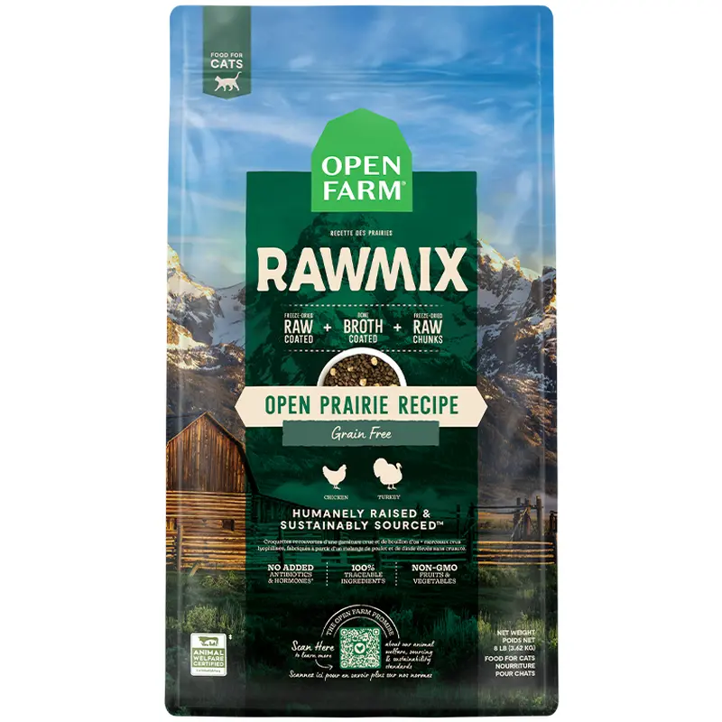 Open Farm RawMix Grain-Free Dry Cat Food - Open Prairie - 2.2lb Bag