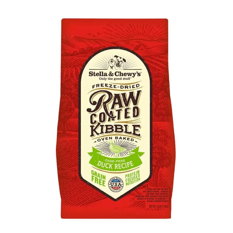 Stella & Chewy's Cage-free Duck Raw Coated Kibble Dry Dog Food 3.5lb