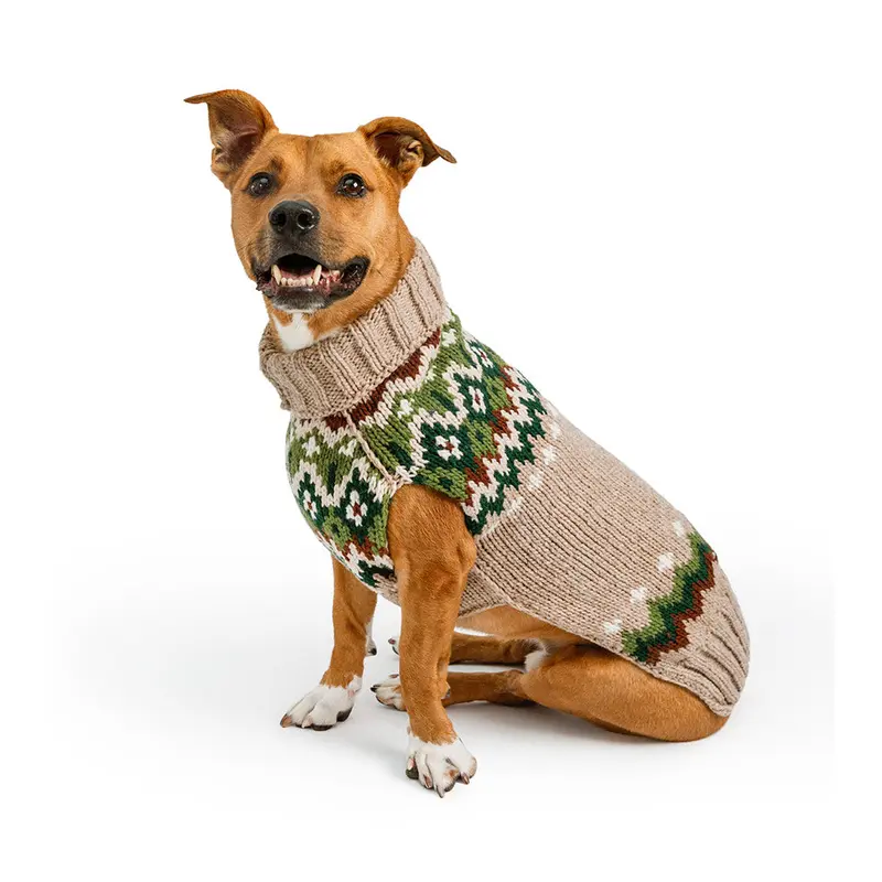 Ragg Wool Fairisle Wool Dog Sweater