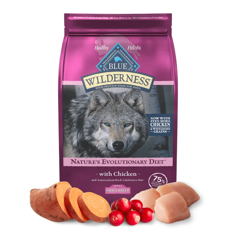 Blue Buffalo Wilderness Adult Small Breed Chicken with Wholesome Grains Dry Dog Food