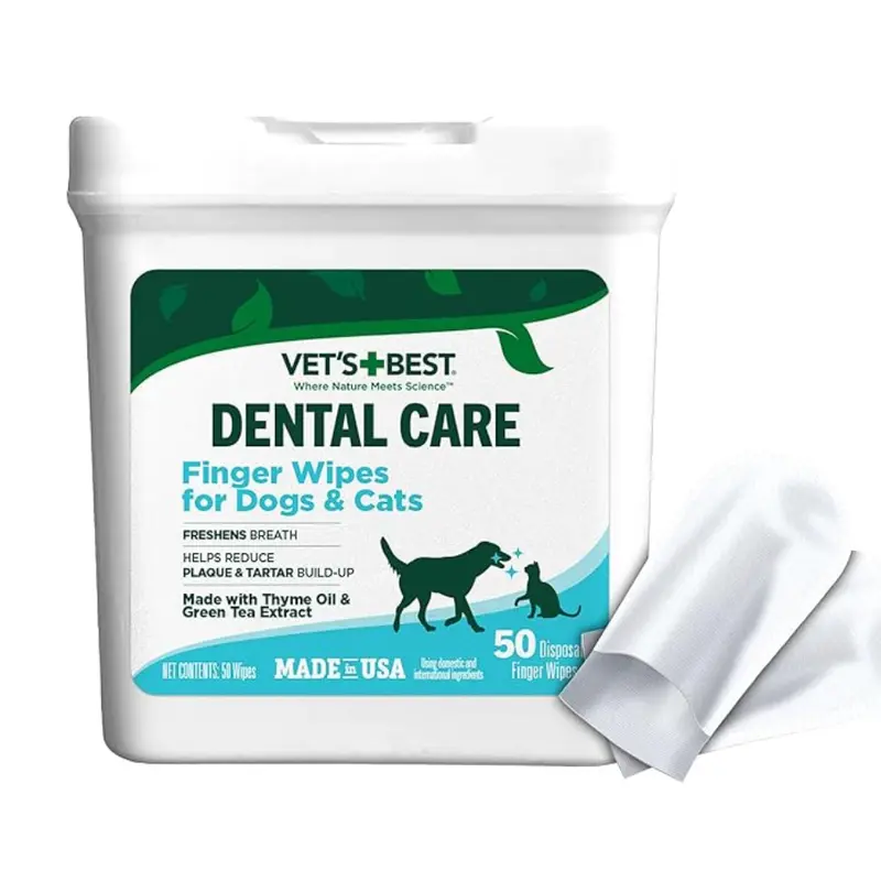 Vets Best Dental Care Finger Wipes