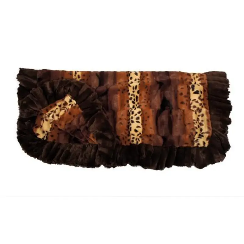 Exotic Fur Brown/Gold Blanket