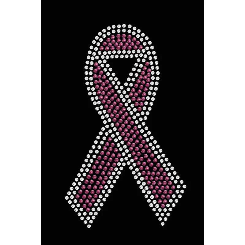 Ribbon (Pink with Clear Rhinestones) - Bandanna