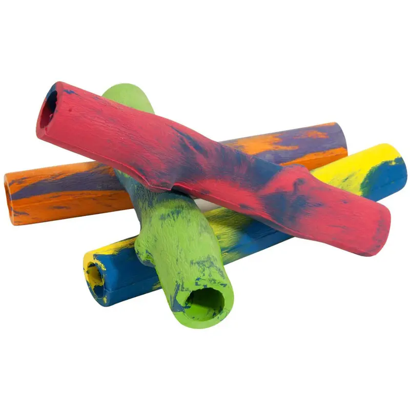 Ruff Dawg Twig Crunch Rubber Indestructible Retrieving Dog Toy Assorted