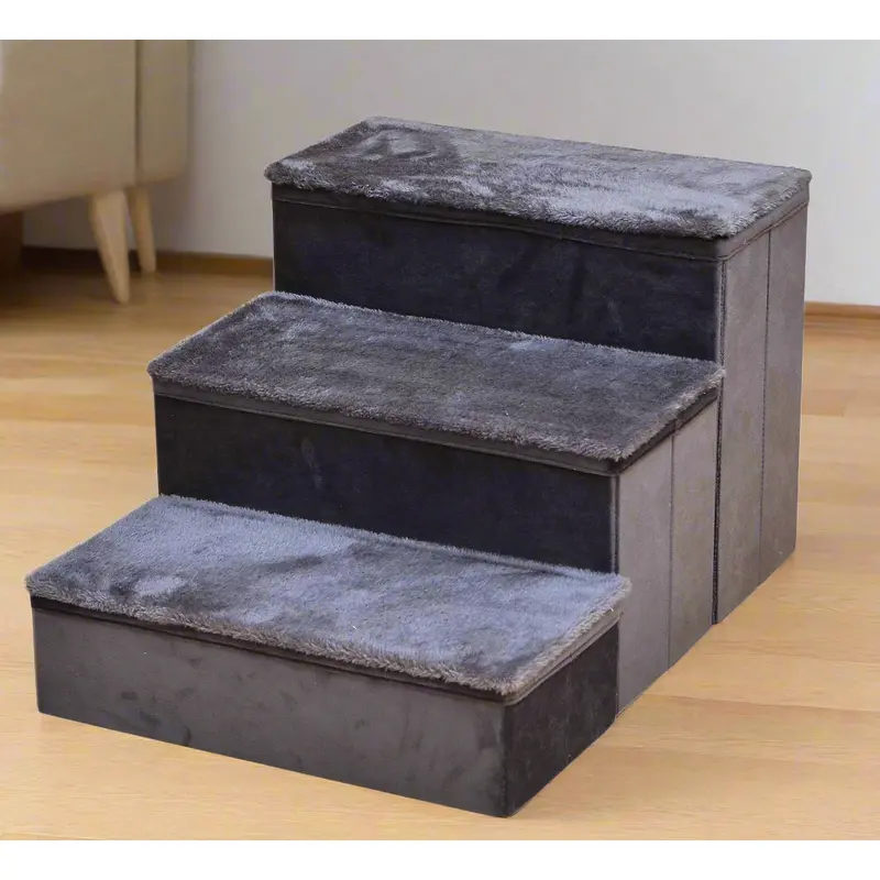 Catry Charcoal 2-in-1 Foldable Pet Stairs