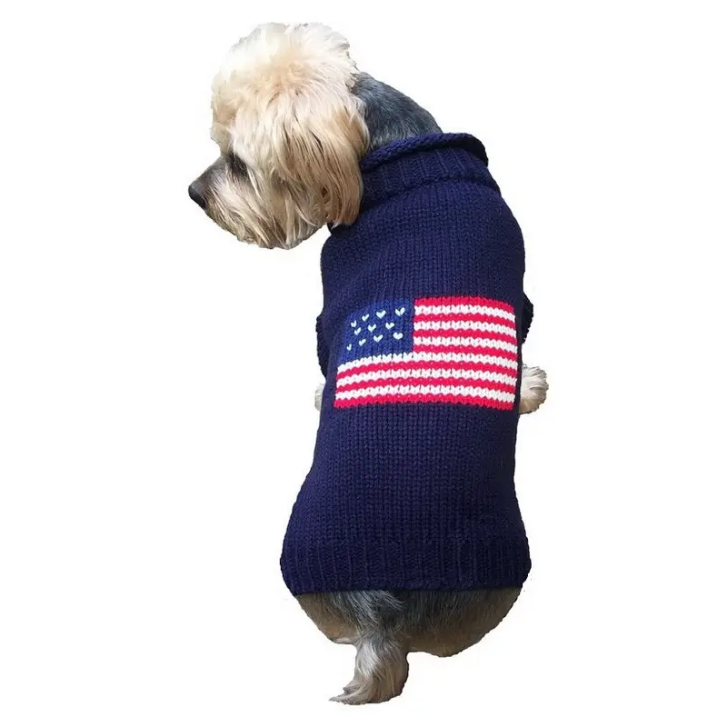 Patriotic Pup Sweater (3 colors Navy, Grey, Pink)
